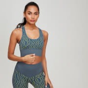 MP Animal Zebra Seamless Women's Sports Bra - Slate/Stargazer - XS