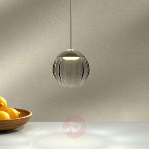 Szklany klosz - lampa wisząca LED Soft czarna 15cm