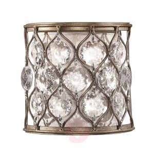 Mieniąca się kryształowa lampa ścienna Lucia