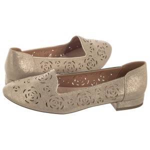 Baleriny Beżowe - Płaski obcas