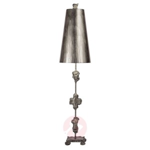 Z antyczną ozdobą – lampa stołowa Fragment Silver