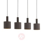 Lampa wisząca Concessa 4-punktowa cappuccino/złota