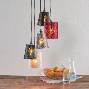 Aksamit, lampa wisząca Jules, 5-punktowa