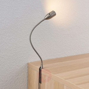 Lindby Ammara lampa stołowa LED, nikiel satynowany