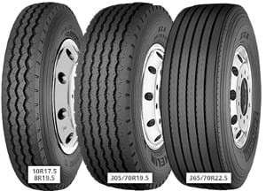 Michelin XZA ( 255/70 R22.5 140/137M podwójnie oznaczone 140/137L )