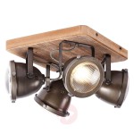 4-punktowa lampa sufitowa Carmen Wood