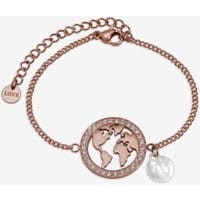 Bransoletka damska Tom Hope Globe Bracelet Stones Coffee