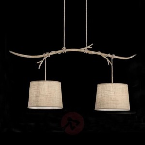 Lampa wisząca Sabina z tekstylnymi kloszami 2-pkt.