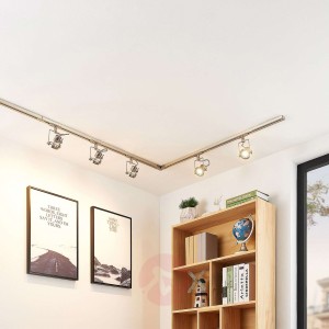 1-fazowy system szynowy LED Arika, 5pkt., nikiel