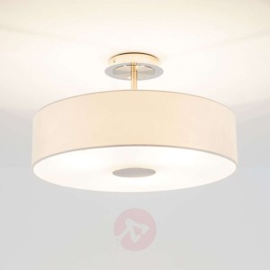Ponadczasowa lampa sufitowa JOSIA z białej tkaniny