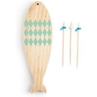 Zestaw 15 wykałaczek do przekąsek z podstawką Ocean Fish