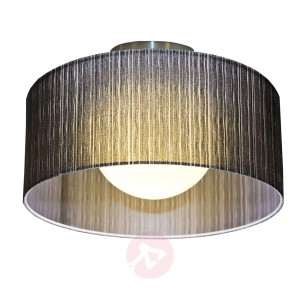 Czarna lampa sufitowa z organzy Ganzo, śr. 60 cm