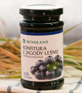 Runoland Konfitura z jagody leśnej niskosłodzona 240 g