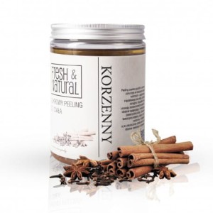 Fresh and Natural Cukrowy peeling do ciała korzenny 1000 g