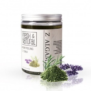 Fresh and Natural Cukrowy peeling do ciała z algami 1000 g