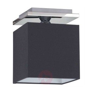 Lampa sufitowa Rivoli, antracytowy klosz z chintz