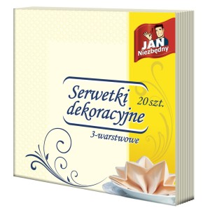 Jan Niezbędny Serwetki Dekorowane 20 szt Ecru