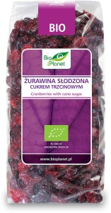 Bio Planet Żurawina słodzona cukrem trzcinowym BIO 400 g