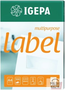 Igepa Etykieta A4 105x35 biała 100 szt.