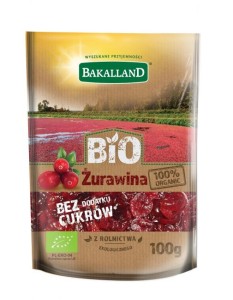 Bakalland BIO żurawina 100 g