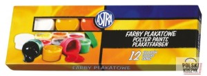Farby plakatowe 12 kolorów 10 ml