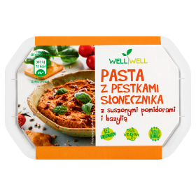 Well Well Pasta z pestkami słonecznika z suszonymi pomidorami i bazylią 125 g