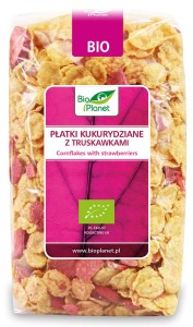 Bio Planet Płatki Kukurydziane z Truskawkami BIO 250 g