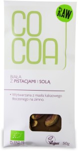 Czekolada biała z pistacjami BIO COCOA 50 g