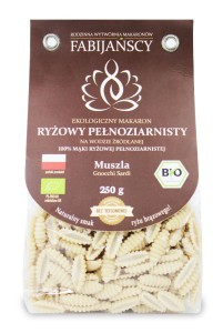 Fabijańscy Makaron (Z Ryżu Brązowego) Muszla Gnocchi Sardi Bezglutenowy Bio 225 g