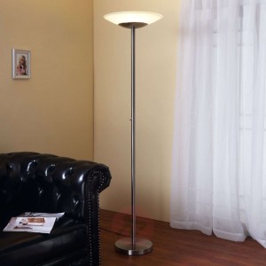 Lampa LED oświetlająca sufit Ragna, nikiel matowy