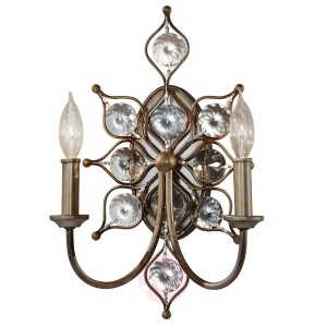 Imponująca kryształowa lampa ścienna Leila 2pkt