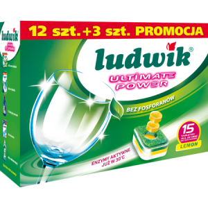 Tabletki do zmywarek Ludwik All in One P-Free 15szt (12+3) 270 g