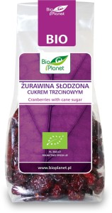 Bio Planet Żurawina słodzona cukrem trzcinowym BIO 100 g