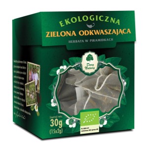 Dary Natury Herbata Zielona Odkwaszająca Piramidki Bio (15 x 2 g)