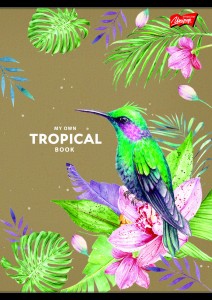 UNIPAP Zeszyt okładka laminowana A4, 80k., krata Kolekcja TROPICAL