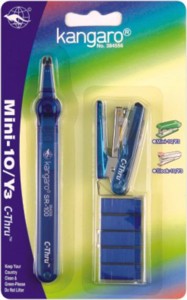 Zestaw KANGARO Mini 10/Y3 C-THRU, zszywa do 10 kartek, blister, mix kolorów