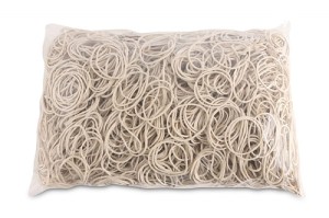 Gumki recepturki OFFICE PRODUCTS, średnica 40mm, 1,5x1,5mm, 60% kauczuku, 1000g, zgrzewka, białe