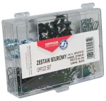 Zestaw biurowy (pinezki, klipy i spinacze) OFFICE PRODUCTS, mix 153szt., czarny