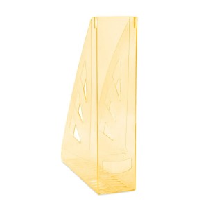 Pojemnik na dokumenty OFFICE PRODUCTS, ażurowy, A4, transparentny pomarańczowy