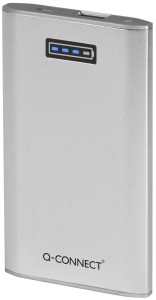 Powerbank, ładowarka przenośna Q-CONNECT, 5. 300 mAh, srebrna