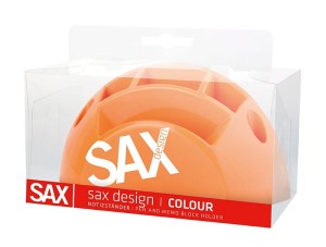 Przybornik na biurko SAX Design, z przegrodami, blister, pomarańczowy