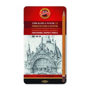 Koh i Noor Ołówki Grafitowe 8B-2H komplet 12 sztuk