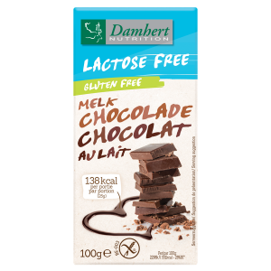 Damhert Nutrition Czekolada mleczna b/laktozy i b/glutenu Damhert 100 g