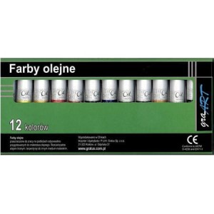 Farby olejne 12 kolorów x 12 ml GRAART