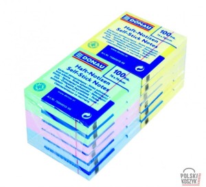 Bloczki samoprzylepne DONAU 76x76 Mix 100 kartek 12 szt.