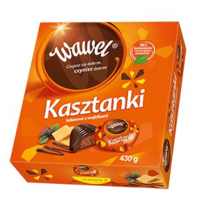Wawel Kasztanki kakaowe z wafelkami 430 g