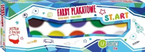 Majewski Farby plakatowe ST.ART 12 kolorów 20 ml