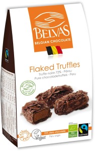 Belvas Belgijskie Czekoladki Trufle Gorzka Czekolada 72% Bg Fair Trade BIO 100 g