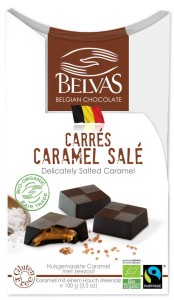 Belvas Belgijskie Czekoladki Z Karmelem I Solą Bezglutenowe Fair Trade Bio 100 g