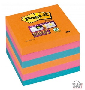 Bloczek samoprzylepny Post-it® Super Sticky, paleta Bangok 76x76 6x90 kartek